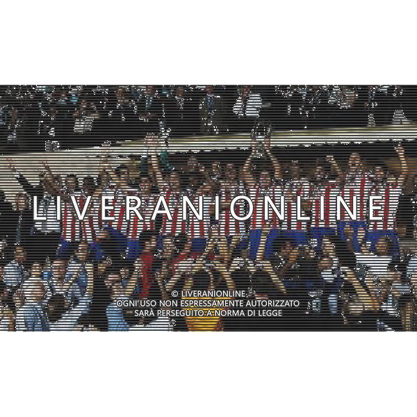 UEFA SuperCup 2010 Montecarlo (Principato di Monaco) - 27.08.2010 Inter-Atleco Madrid Nella Foto:Atletico Madrd con la coppa /Ph.Vitez-Ag. Aldo Liverani