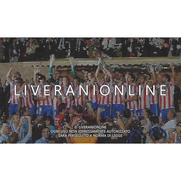 UEFA SuperCup 2010 Montecarlo (Principato di Monaco) - 27.08.2010 Inter-Atleco Madrid Nella Foto:Atletico Madrd con la coppa /Ph.Vitez-Ag. Aldo Liverani