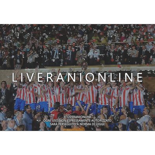 UEFA SuperCup 2010 Montecarlo (Principato di Monaco) - 27.08.2010 Inter-Atleco Madrid Nella Foto:Atletico Madrd con la coppa /Ph.Vitez-Ag. Aldo Liverani