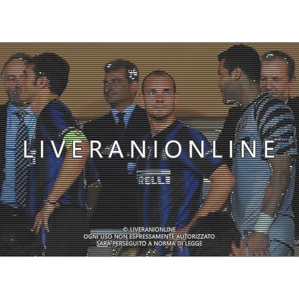 UEFA SuperCup 2010 Montecarlo (Principato di Monaco) - 27.08.2010 Inter-Atleco Madrid Nella Foto:Javier ZANETTI-Wesley SNEIJDER-JULIO CESAR /Ph.Vitez-Ag. Aldo Liverani