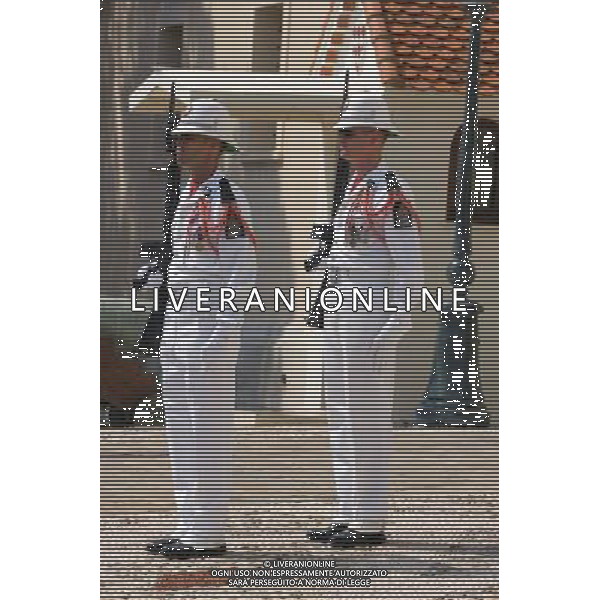 MONTECARLO NELLA FOTO CAMBIO DELLA GUARDIA DAVANTI AL PALAZZO GRIMALDI PHOTOSHOT-AG ALDO LIVERANI