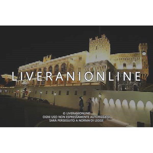 MONTECARLO NELLA FOTO PALAZZO GRIMALDI DI NOTTE PHOTOSHOT-AG ALDO LIVERANI