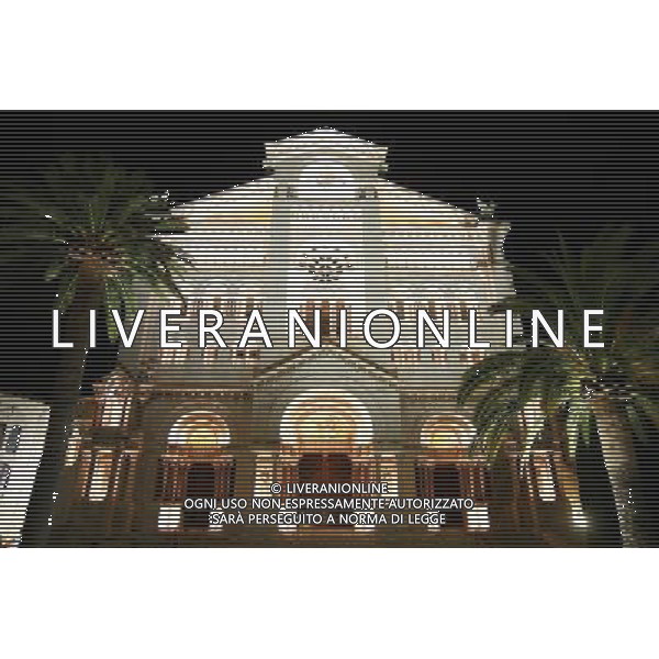 MONTECARLO NELLA FOTO La Cattedrale di Monaco di notte PHOTOSHOT-AG ALDO LIVERANI
