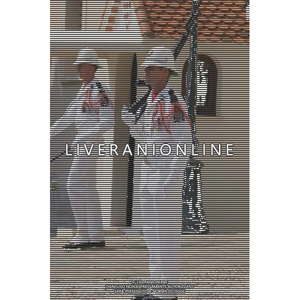 MONTECARLO NELLA FOTO PALAZZO DEI GRIMALDI CAMBIA DELLA GUARDIA PHOTOSHOT-AG ALDO LIVERANI