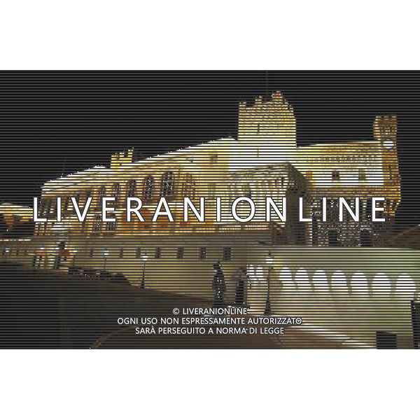 MONTECARLO NELLA FOTO PALAZZO GRIMALDI ILLUMINATO DI NOTTE PHOTOSHOT-AG ALDO LIVERANI