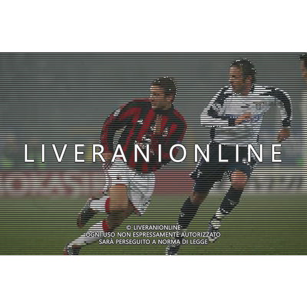 ROMA 11/02/04 LAZIO-MILAN TIM CUP NELLA FOTO: SHEVCHENKO E SINISA MIHAJLOVIC ©AGENZIA ALDO LIVERANI SAS