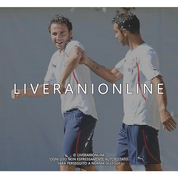 Raduno Nazionale Italiana a Coverciano Coverciano(FI) - 31.08.2010 Allenamento Nella Foto:Quagliarella-pazzini /Ph.Vitez-Ag. Aldo Liverani