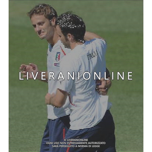 Raduno Nazionale Italiana a Coverciano Coverciano(FI) - 31.08.2010 Allenamento Nella Foto:pazzini gilardino /Ph.Vitez-Ag. Aldo Liverani