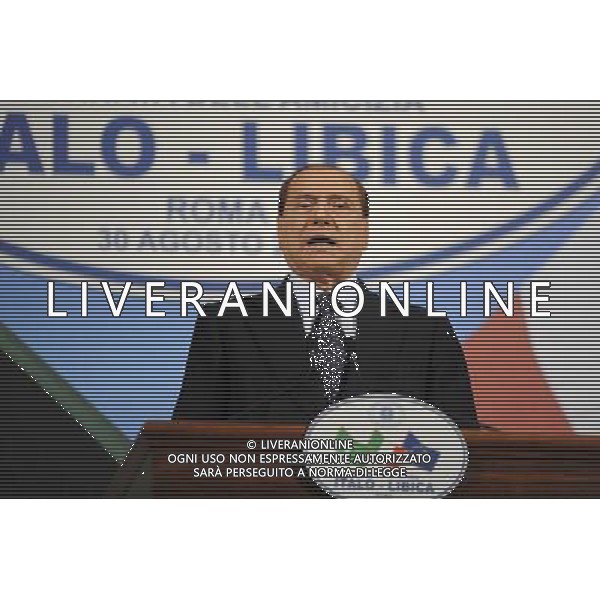 Roma - 30/08/2010 - Caserma Salvo d\'Acquisto - Il Presidente del Consiglio Silvio Berlusconi incontra il Leader della Rivoluzione Muammar Gheddafi - nella foto: ph. Corradetti / ©Aldo Liverani Sas