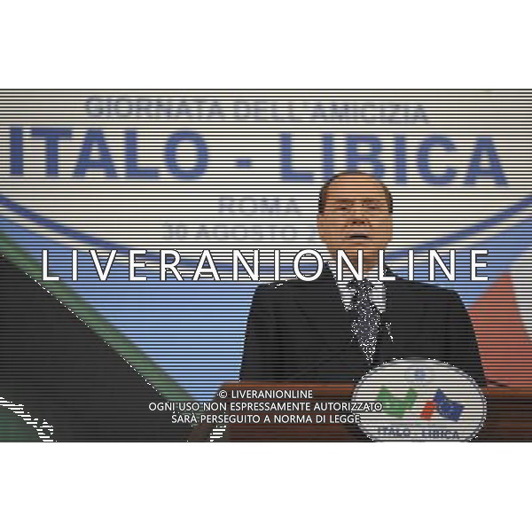 Roma - 30/08/2010 - Caserma Salvo d\'Acquisto - Il Presidente del Consiglio Silvio Berlusconi incontra il Leader della Rivoluzione Muammar Gheddafi - nella foto: ph. Corradetti / ©Aldo Liverani Sas