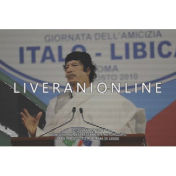 Roma - 30/08/2010 - Caserma Salvo d\'Acquisto - Il Presidente del Consiglio Silvio Berlusconi incontra il Leader della Rivoluzione Muammar Gheddafi - nella foto: ph. Corradetti / ©Aldo Liverani Sas
