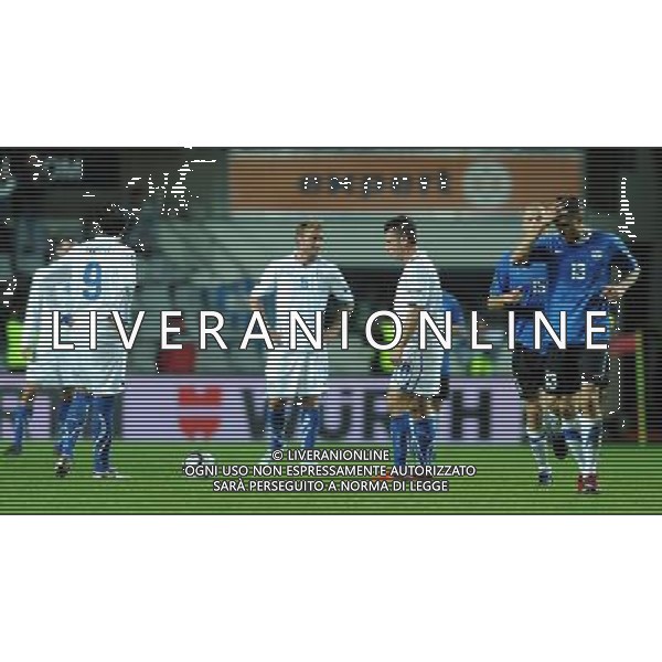 Qualificazioni ai Campionati Europei UEFA EURO 2012 Gruppo C Tallin - 03.09.2010 Estonia-Italia Nella Foto:delusione cassano pazzini derossi /Ph.Vitez-Ag. Aldo Liverani