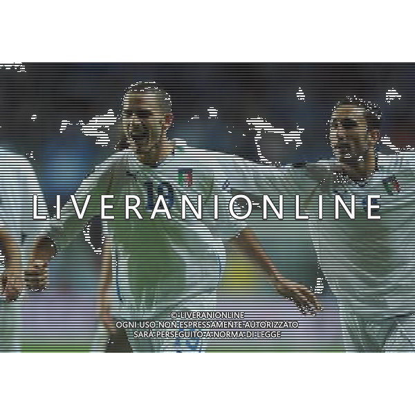 Qualificazioni ai Campionati Europei UEFA EURO 2012 Gruppo C Tallin - 03.09.2010 Estonia-Italia Nella Foto:bonucci esulta /Ph.Vitez-Ag. Aldo Liverani