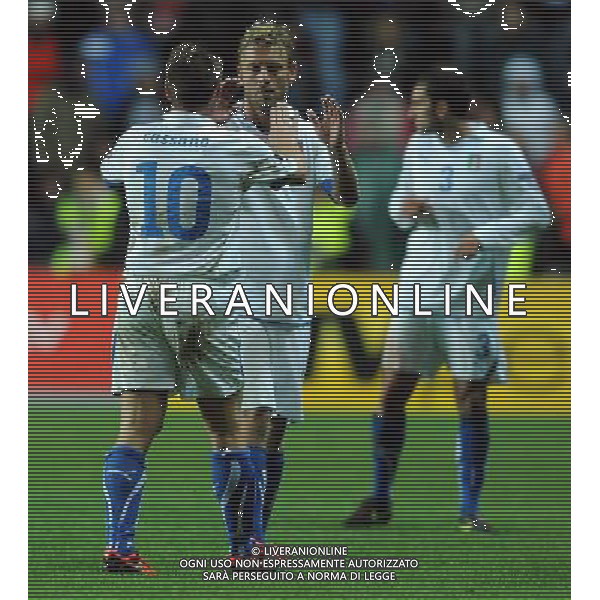 Qualificazioni ai Campionati Europei UEFA EURO 2012 Gruppo C Tallin - 03.09.2010 Estonia-Italia Nella Foto:Antonio CASSANO-Daniele DE ROSSI /Ph.Vitez-Ag. Aldo Liverani