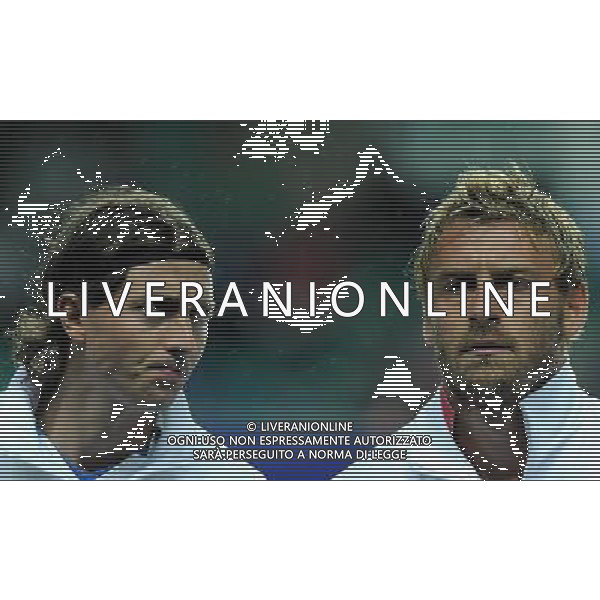 Qualificazioni ai Campionati Europei UEFA EURO 2012 Gruppo C Tallin - 03.09.2010 Estonia-Italia Nella Foto:Daniele DE ROSSI-Riccardo MONTOLIVO /Ph.Vitez-Ag. Aldo Liverani