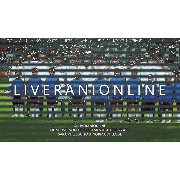 Qualificazioni ai Campionati Europei UEFA EURO 2012 Gruppo C Tallin - 03.09.2010 Estonia-Italia Nella Foto:Italia Squadra Inno Nazionale /Ph.Vitez-Ag. Aldo Liverani