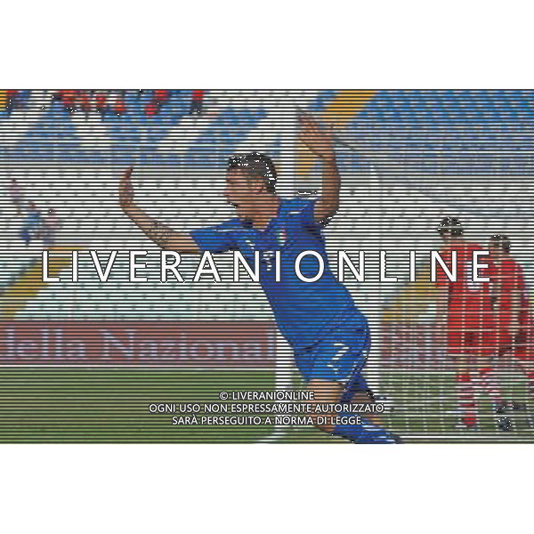 Pescara - 07/09/2010 - Stadio \'Adriatico\' - Qualificazioni Campionato Europeo Under 21 2011 - Italia vs Galles - nella foto: L\'esultanza di Mattia Mustacchio ph. Corradetti / ©Aldo Liverani Sas