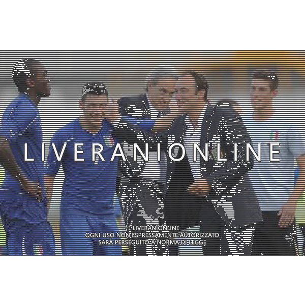 Pescara - 07/09/2010 - Stadio \'Adriatico\' - Qualificazioni Campionato Europeo Under 21 2011 - Italia vs Galles - nella foto: Pierluigi Casiraghi e Mattia Mustacchio ph. Corradetti / ©Aldo Liverani Sas