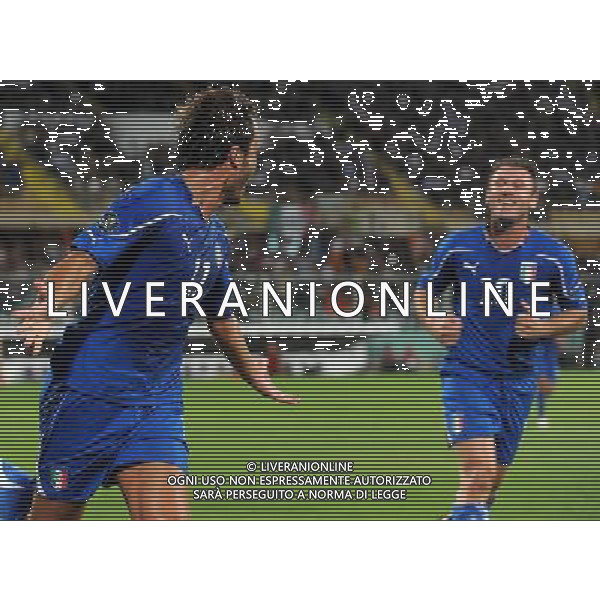 Qualificazioni ai Campionati Europei UEFA EURO 2012 Gruppo C Firenze - 07.09.2010 Italia-Far Oer Nella Foto: esultanza dopo il gol di alberto gilardino con antonio cassano /Ph.Vitez-Ag. Aldo Liverani