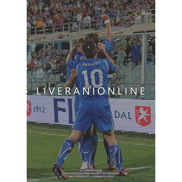 Qualificazioni ai Campionati Europei UEFA EURO 2012 Gruppo C Firenze - 07.09.2010 Italia-Far Oer Nella Foto: esultanza dopo il gol di alberto gilardino /Ph.Vitez-Ag. Aldo Liverani