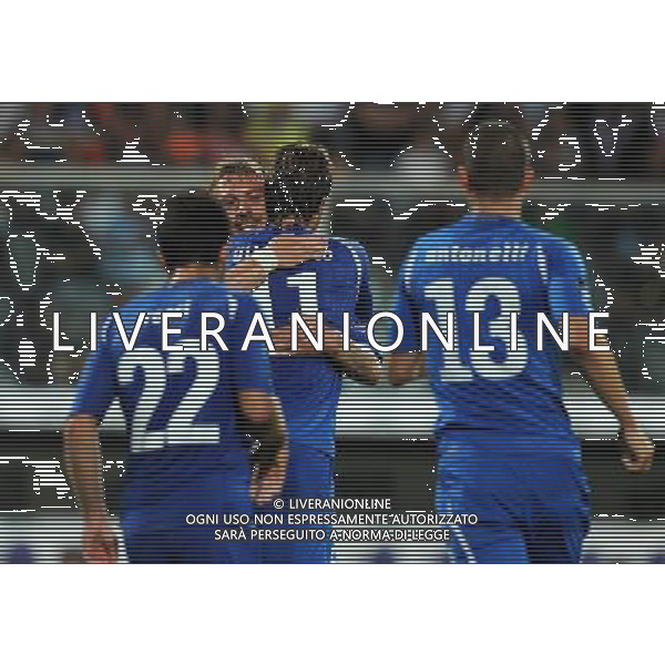 Qualificazioni ai Campionati Europei UEFA EURO 2012 Gruppo C Firenze - 07.09.2010 Italia-Far Oer Nella Foto: esultanza dopo il gol di daniele de rossi /Ph.Vitez-Ag. Aldo Liverani