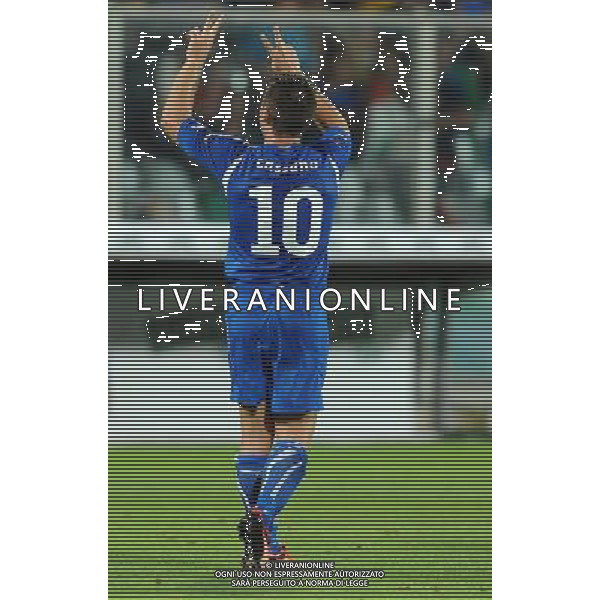 Qualificazioni ai Campionati Europei UEFA EURO 2012 Gruppo C Firenze - 07.09.2010 Italia-Far Oer Nella Foto: esultanza dopo il gol di antonio cassano /Ph.Vitez-Ag. Aldo Liverani