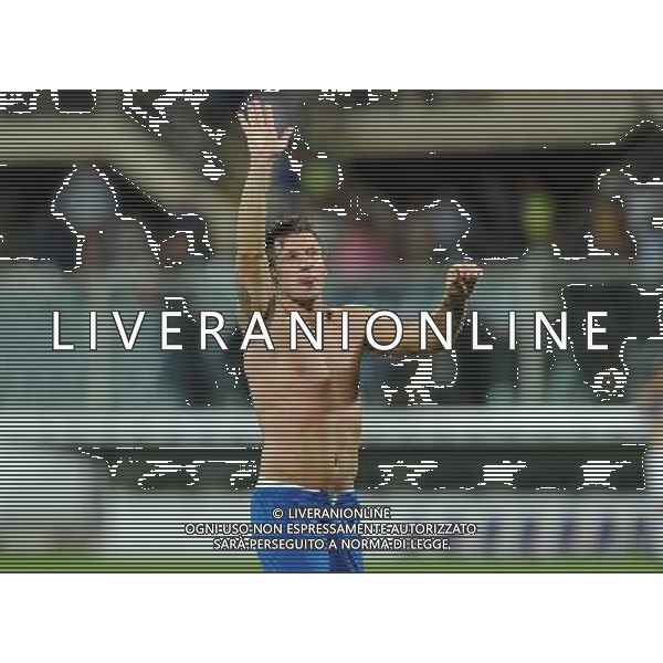 Qualificazioni ai Campionati Europei UEFA EURO 2012 Gruppo C Firenze - 07.09.2010 Italia-Far Oer Nella Foto:antonio cassano esultanza a fine gara /Ph.Vitez-Ag. Aldo Liverani