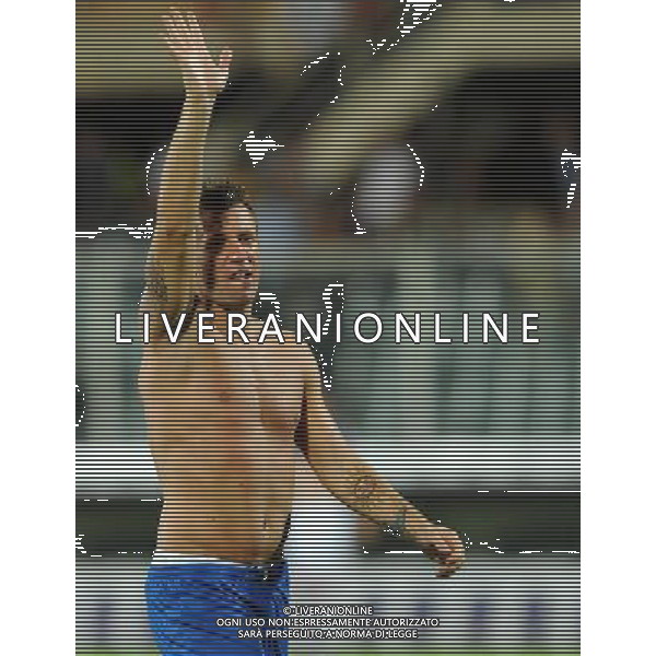 Qualificazioni ai Campionati Europei UEFA EURO 2012 Gruppo C Firenze - 07.09.2010 Italia-Far Oer Nella Foto:antonio cassano esultanza a fine gara /Ph.Vitez-Ag. Aldo Liverani