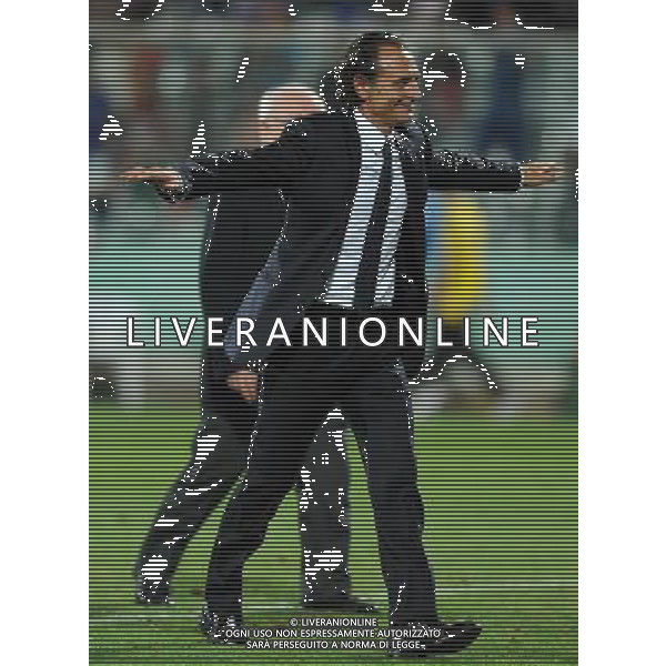 Qualificazioni ai Campionati Europei UEFA EURO 2012 Gruppo C Firenze - 07.09.2010 Italia-Far Oer Nella Foto:cesare prandelli esultanza a fine gara /Ph.Vitez-Ag. Aldo Liverani