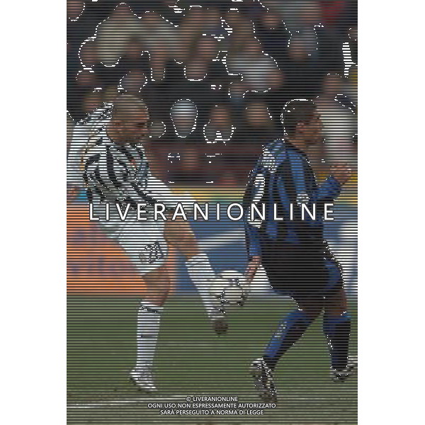 Inter-Juventus Coppa Italia semifinale ritorno Tim Cup 12/02/2004 nella foto marco di vaio e cordoba ivan* foto marco luzzani/Agenzia Aldo liverani