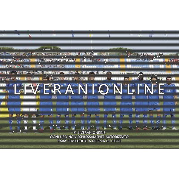 Pescara - 07/09/2010 - Stadio \'Adriatico\' - Qualificazioni Campionato Europeo Under 21 2011 - Italia vs Galles - nella foto: La nazionale schierata durante gli inni nazionali ph. Corradetti / ©Aldo Liverani Sas