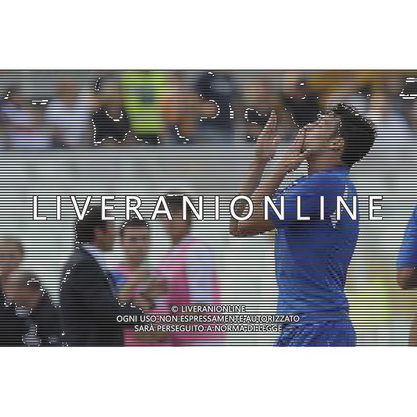 Pescara - 07/09/2010 - Stadio \'Adriatico\' - Qualificazioni Campionato Europeo Under 21 2011 - Italia vs Galles - nella foto: L\'esultanza di Mattia MUSTACCHIO dopo il gol qualificazione ph. Corradetti / ©Aldo Liverani Sas