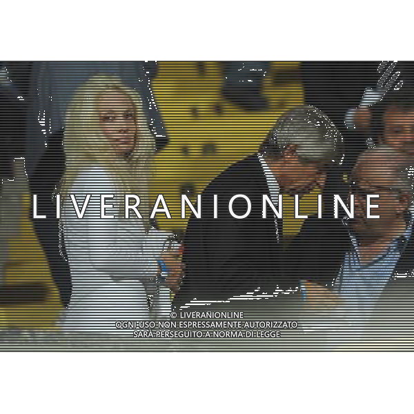 Qualificazioni ai Campionati Europei UEFA EURO 2012 Gruppo C Firenze - 07.09.2010 Italia-Far Oer Nella Foto:Gianni Rivera con la moglie /Ph.Vitez-Ag. Aldo Liverani