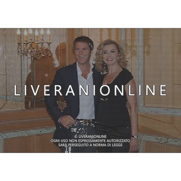 MILANO 8/9/2010 WESTIN PALACE P.zza della REPUBBLICA CONFERENZA STAMPA PRESENTAZIONE MISS ITALIA 2010 NELLA FOTO EMANUELE FILIBERTO DI SAVOIA E MILLY CARLUCCI FOTO ROMANO/AG ALDO LIVERANI