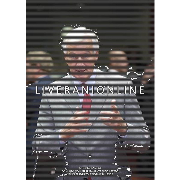 Michel Barnier european commissioner for Internal Market and Services during EU finance ministers council ( ECOFIN ) at European Council headquarters in Brussels, Belgium on 2010-09-07 by Wiktor Dabkowski Poland OUT, France OUTnull Riunione e Conferenza Stampa dei ministri delle finanze dell\'Eurogruppo presso la sede del Consiglio europeo a Bruxelles, in Belgio 07/09/2010