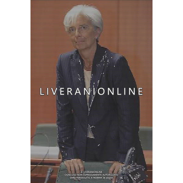 French Minister for Economy Christine Lagarde during EU Eurogroup finance ministers meeting at European Council headquarters in Brussels, Belgium on 2010-09-07 by Wiktor Dabkowski Riunione e Conferenza Stampa dei ministri delle finanze dell\'Eurogruppo presso la sede del Consiglio europeo a Bruxelles, in Belgio 07/09/2010