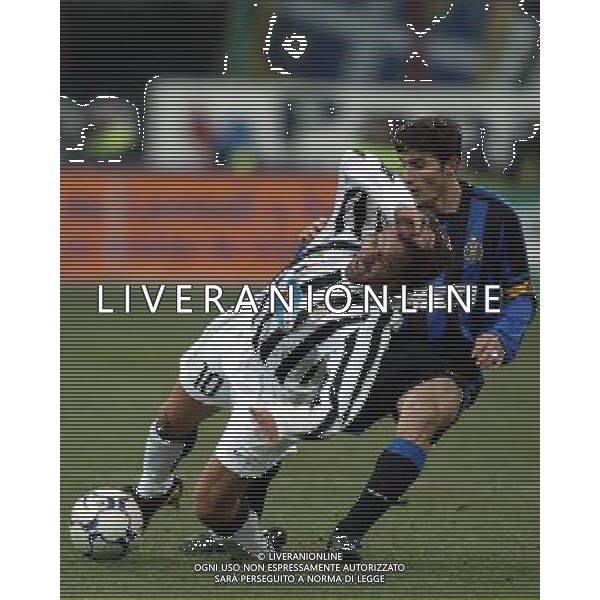milano 12/02/04 inter-juventus coppa italia tim cup nella foto del piero alessandro e zanetti javier ph junior belardo / ag aldo liverani s.a.s