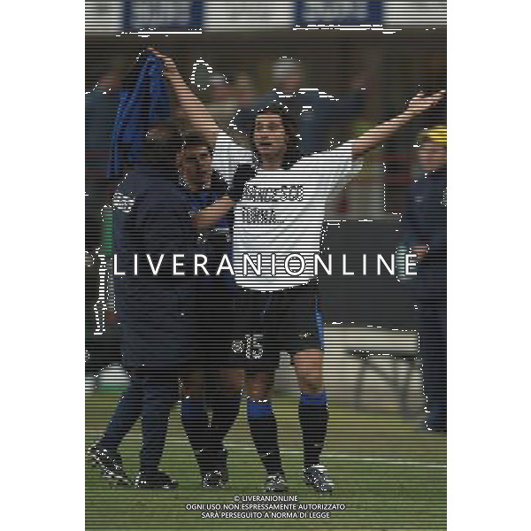 milano 12/02/04 inter-juventus coppa italia tim cup nella foto esultanza adani daniele ph junior belardo / ag aldo liverani s.a.s