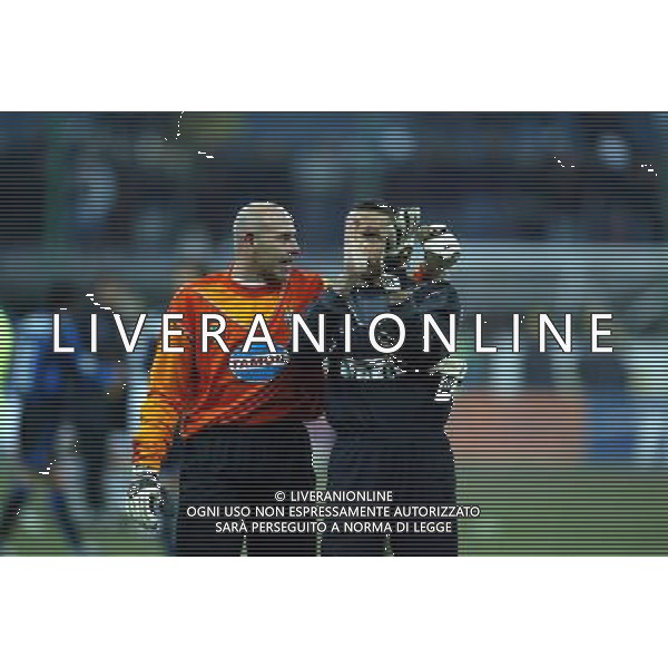 milano 12/02/04 inter-juventus coppa italia tim cup nella foto chimenti antonio e alberto fontana ph junior belardo / ag aldo liverani s.a.s