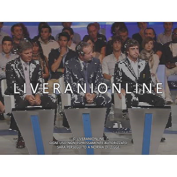La \'Domenica Sportiva\' Trasmissione Televisiva del 12/09/2010 nella foto Fulvio Collovati, Giuseppe Dossena e Fernando Alonso ©Romano/Agenzia Aldo Liverani Sas