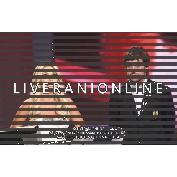 La \'Domenica Sportiva\' Trasmissione Televisiva del 12/09/2010 nella foto Paola Ferrari con Fernando Alonso ©Romano/Agenzia Aldo Liverani Sas
