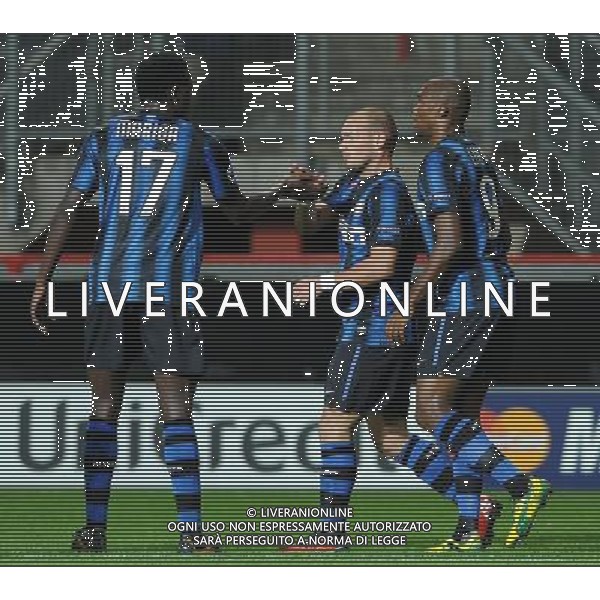 UEFA Champions League 2010/2011 Gruppo A Enschede (Olanda) - 14.09.2010 Twente-Inter Nella Foto:sneijder esulta /Ph.Vitez-Ag. Aldo Liverani