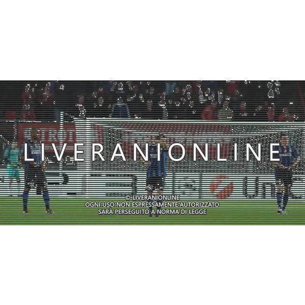 UEFA Champions League 2010/2011 Gruppo A Enschede (Olanda) - 14.09.2010 Twente-Inter Nella Foto:delusione pandev lucio maicon al gol di janssen /Ph.Vitez-Ag. Aldo Liverani