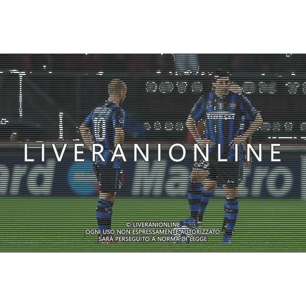 UEFA Champions League 2010/2011 Gruppo A Enschede (Olanda) - 14.09.2010 Twente-Inter Nella Foto:delusione milito sneijder /Ph.Vitez-Ag. Aldo Liverani