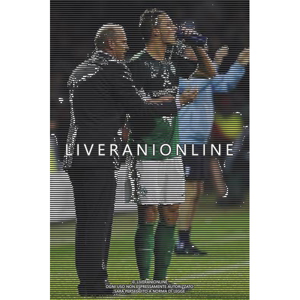 CHAMPIONS LEAGUE 2010/2011 WERDER BREMA Tottenham CALCIO 14.09.2010 Champions League SV Werder Bremen - Tottenham Hotspurs nella foto Thomas Schaaf - Marko Arnautovic ©firosportphoto/AG.ALDO LIVERANI SAS ITALY ONLY