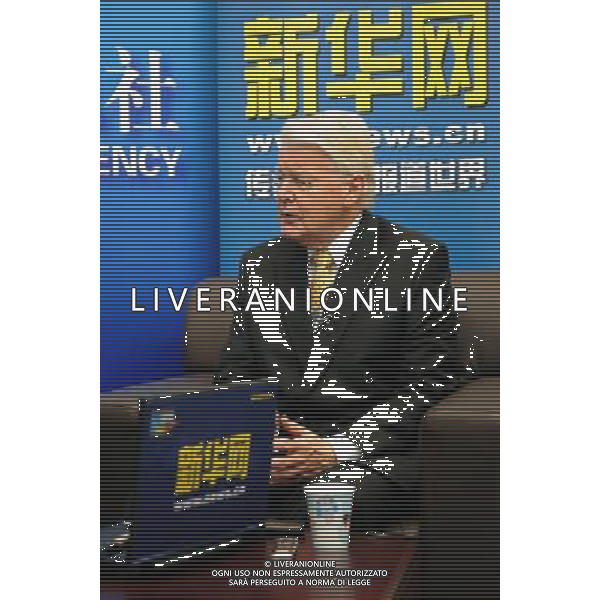 (100914) -- TIANJIN, Sept. 14, 2010 -- Iceland President Olafur Ragnar Grimsson receives an exclusive interview by Xinhua News Agency on the sidelines of the World Economic Forum (WEF) Annual Meeting of the New Champions 2010, in north China\'s Tianjin Municipality on Sept. 14, 2010. Liu Haifeng)(axy) ©PHOTOSHOT/Agenzia Aldo Liverani Sas - ITALY ONLY - EDITORIAL USE ONLY -