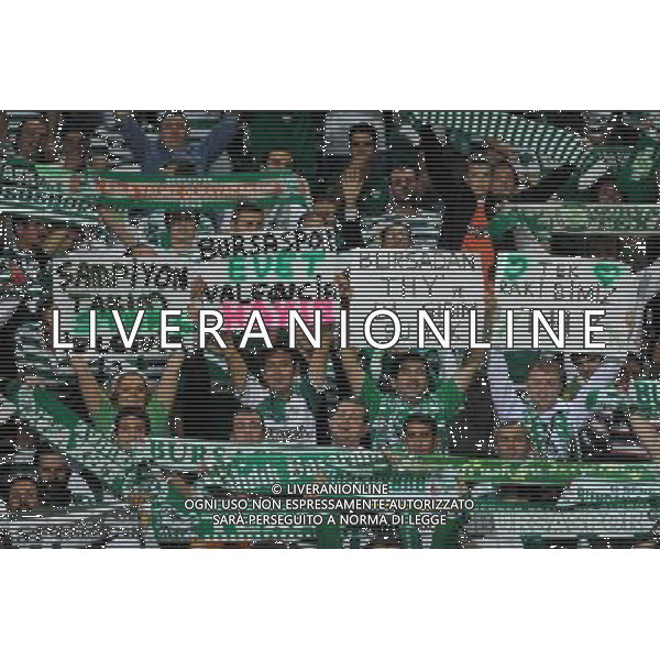 UEFA Champions League group C match between Bursaspor Turkey and Valencia Spain at Ataturk Stadium in Bursa, Turkey 15.09.2010 Valencia won scored 4 - 0 Pictured: Fans of Bursaspor. FOT. SESKIMPHOTO/NEWSPIX/Agenzia Aldo Liverani Sas ONLY ITALY *** Local Caption *** .