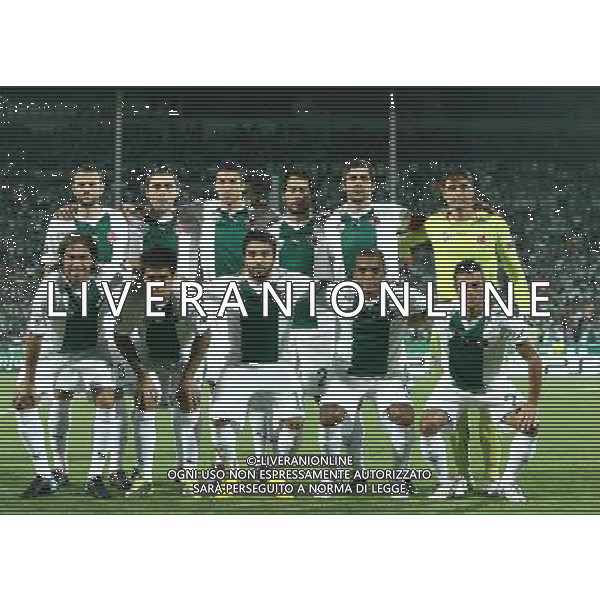 UEFA Champions League group C match between Bursaspor Turkey and Valencia Spain at Ataturk Stadium in Bursa, Turkey 15.09.2010 Valencia won scored 4 - 0 Pictured: Bursaspor Team, Up L to R, Huseyin Cimsir, Ivan Ergic, Milan Stepanov, Ozan Ipek, Omer Erdogan and Goalkeeper Dmitar Ivankov, Below L to R, Federico Insua, Leonel Nunes, Volkan Sen, Gokcek Wederson and Ali Tandogan. FOT. SESKIMPHOTO/NEWSPIX/Agenzia Aldo Liverani Sas ONLY ITALY *** Local Caption *** .