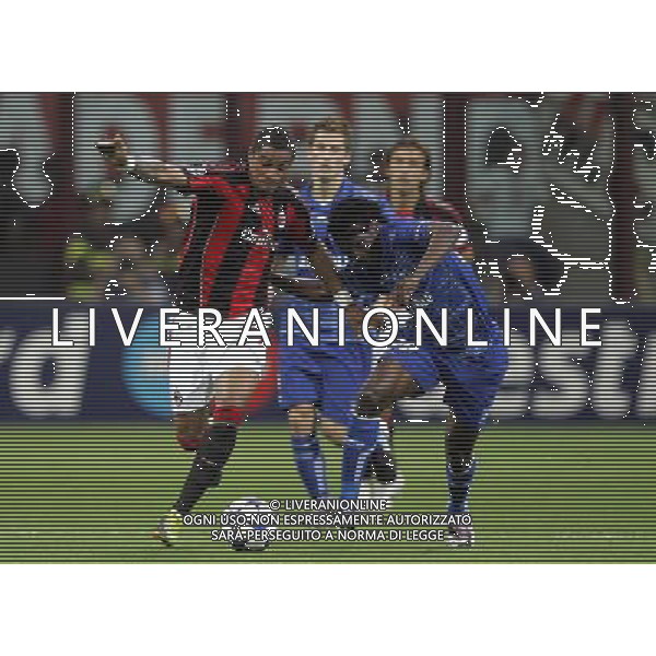 Milan - Auxerre Champions League 15/09/2010 nella foto boateng e ndiga ©luzzani/Agenzia Aldo Liverani Sas