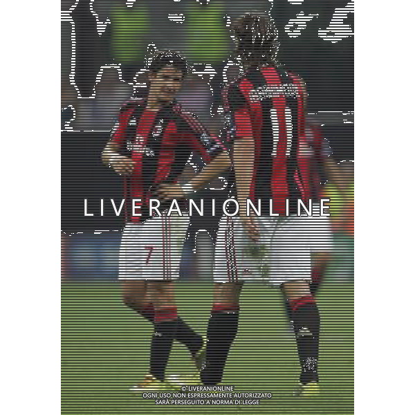 Milan - Auxerre Champions League 15/09/2010 nella foto zlatan ibrahimovic e pato alexander ©luzzani/Agenzia Aldo Liverani Sas